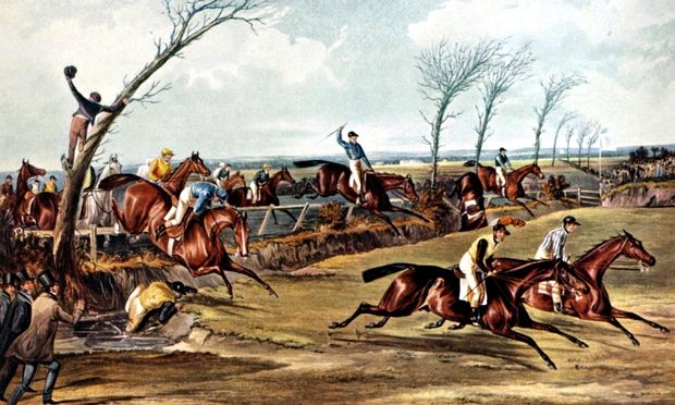 The 1839 Grand National in progress